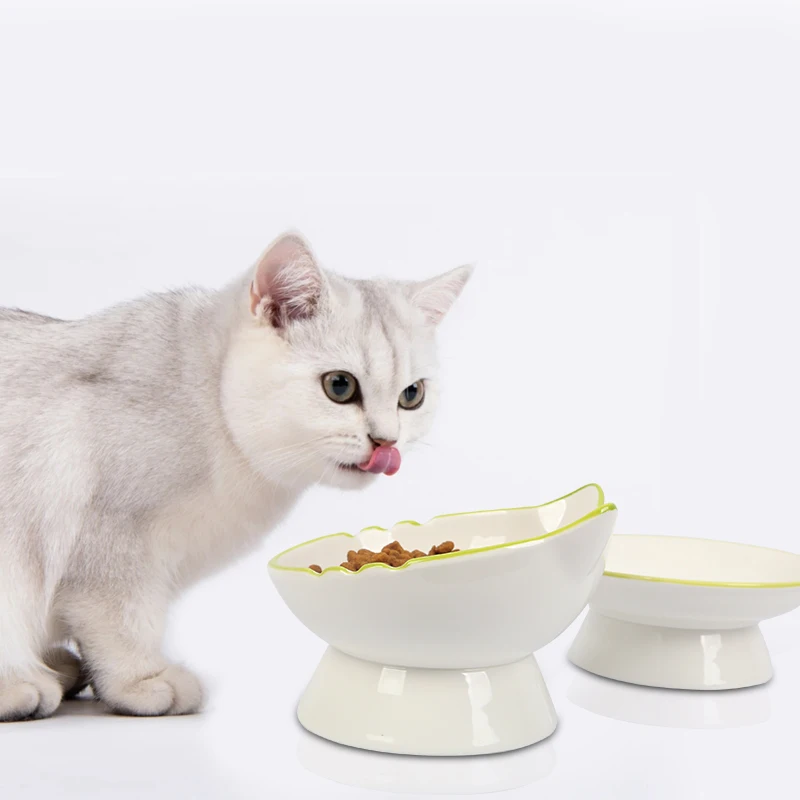 

Поднятая миска для кошек Приподнятая миска для корма для кошек Стабильная защита позвоночника домашних животных Прочная миска для кормления домашних животных Миска для воды для котят для кошек и собак