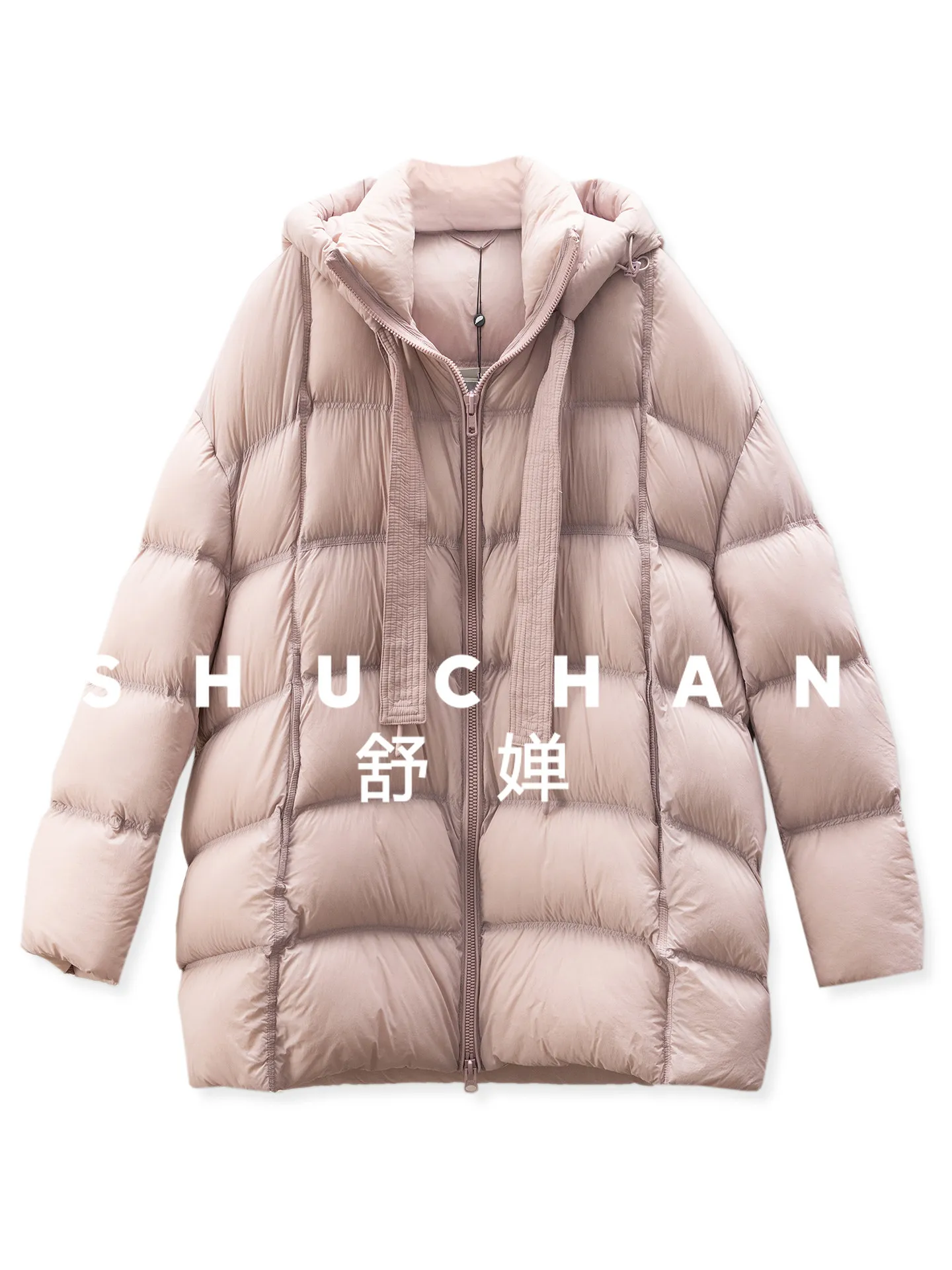 

High Fluffy 95 Goose Duck Down Turtle Back Design Thickened Warm Hooded Down Jacket Women 80F7