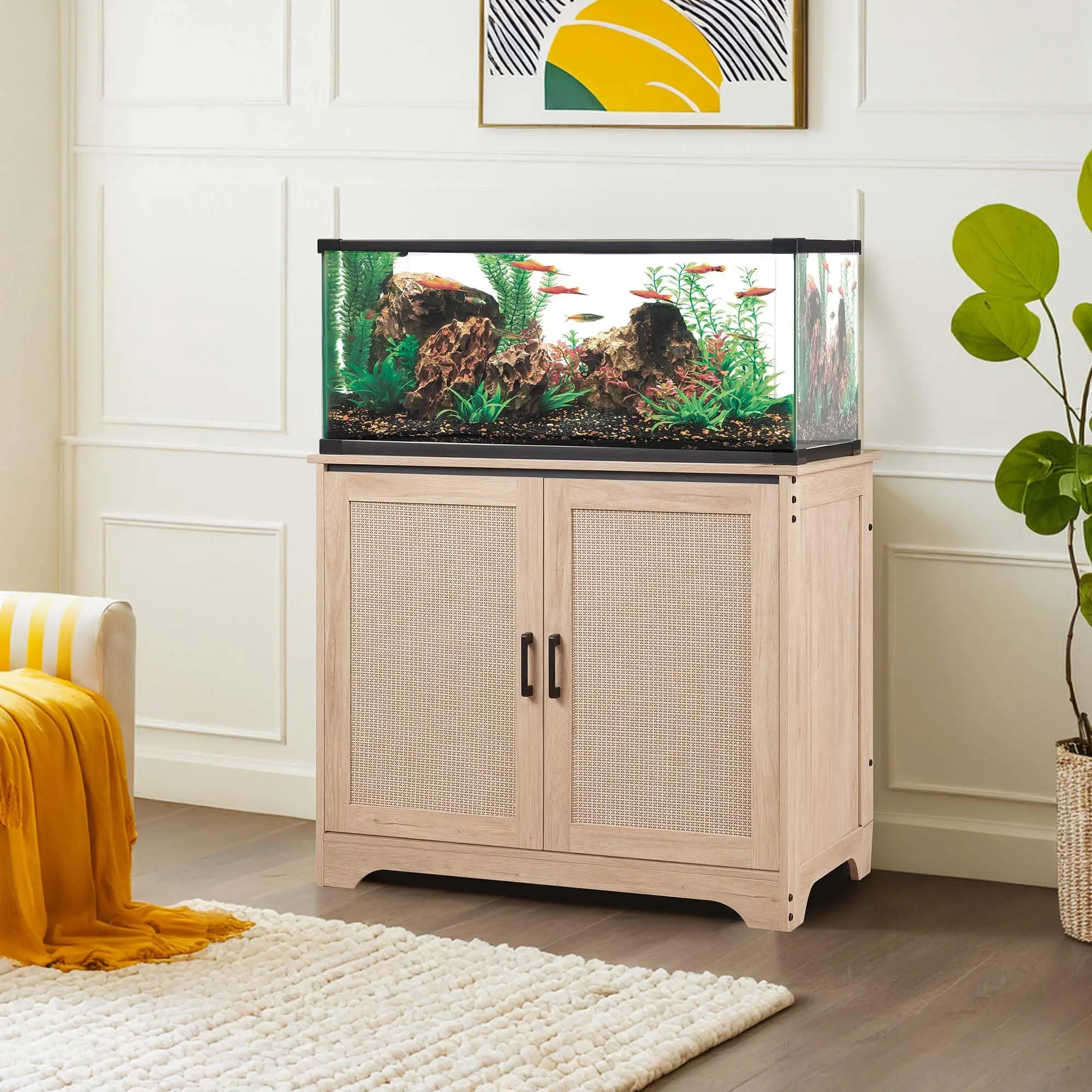 20-40 gallon Aquarium Stand, Fish Tank Stand with Storage Cabinet