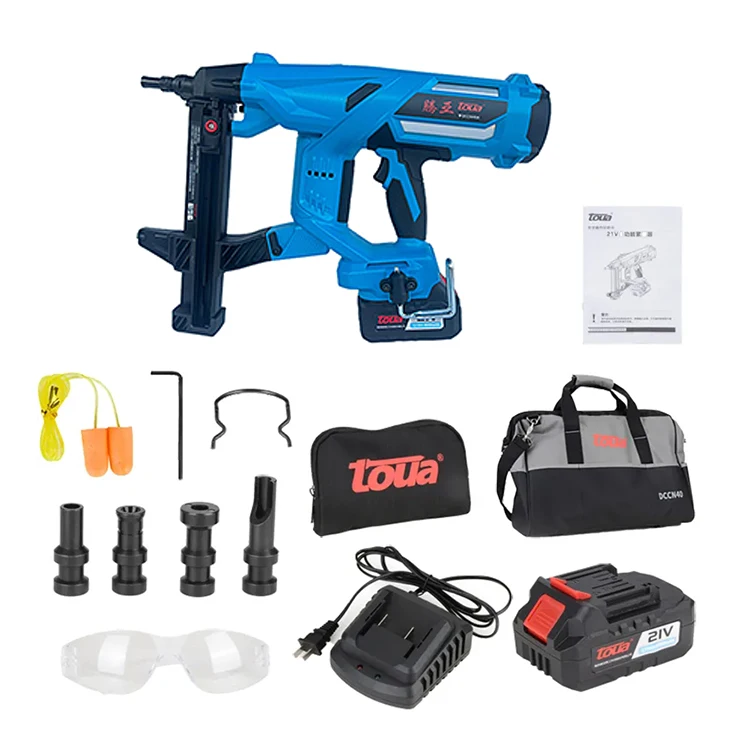 New product battery concrete nail gun with 2 batteries 21V power tool