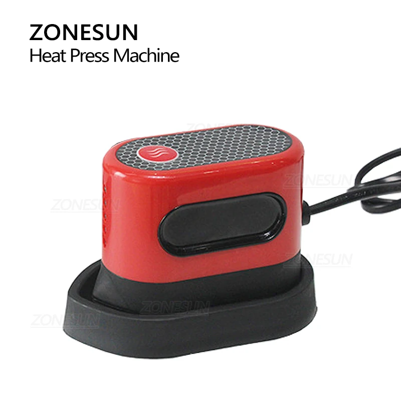 ZONESUN Mini Heat Press Machine Portable Handheld T-Shirt Printer HTV Vinyl Sublimation Transfer Tool for Clothes Shoes Bags