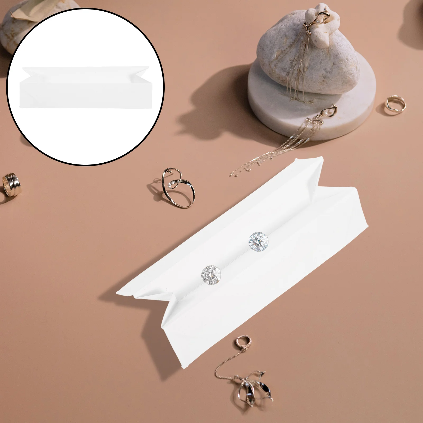 6 قطعة أداة بطاقة الدرجات الماسية قابلة للطي ومضادة للانعكاس لمقارنة الألوان وتحديد المجوهرات والأحجار الكريمة من الورق المقوى #1