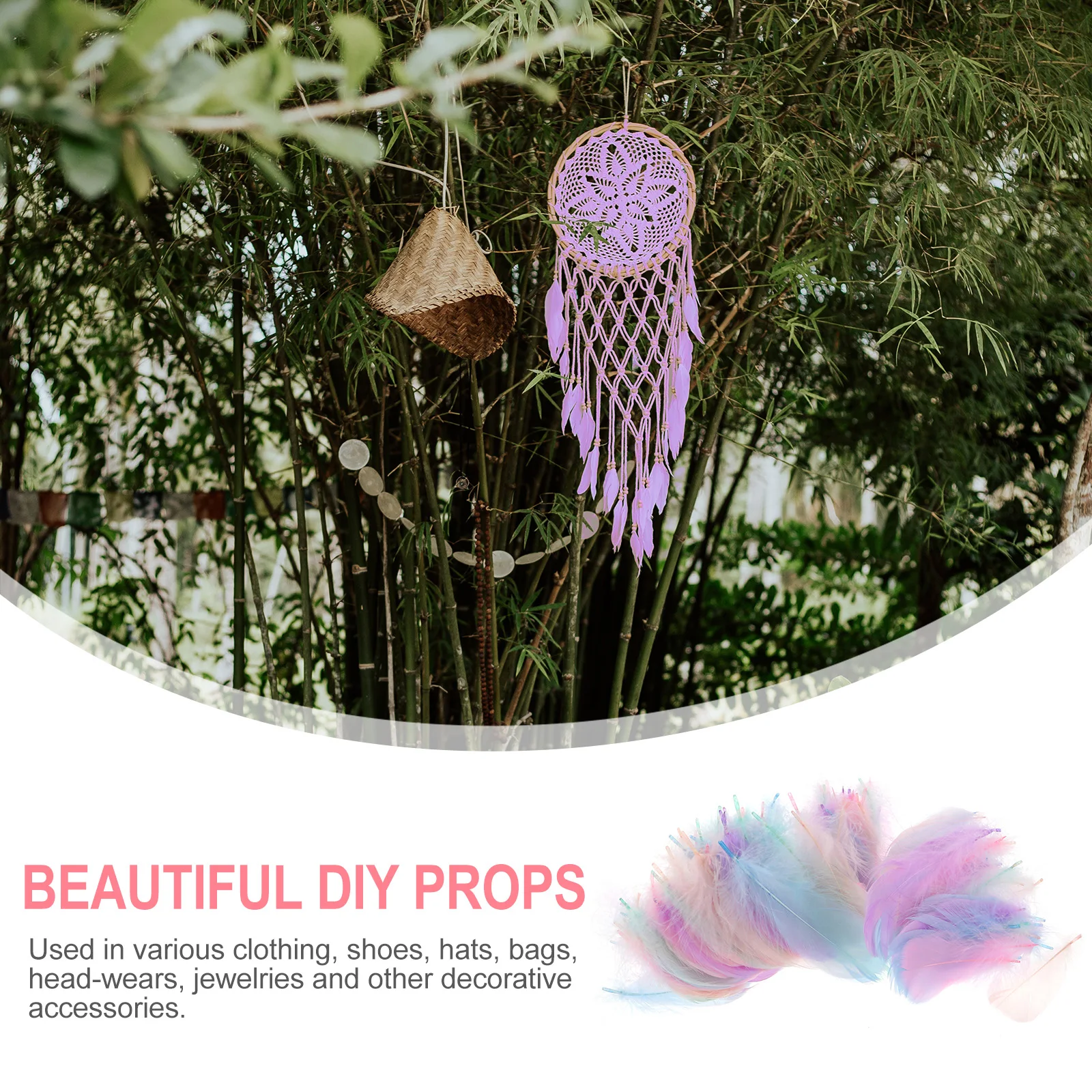 

200 Pcs Dream Catcher Decoration Colorful Animal Accessories for Clothing Shoes Hats Bags DIY Props
