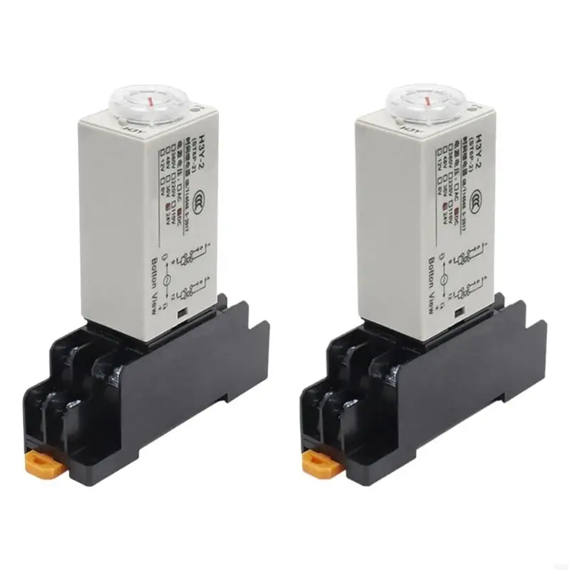 

A9BC Power-on Delay Rotary Knob Delay Timers With Base Socket Power On Time Relays