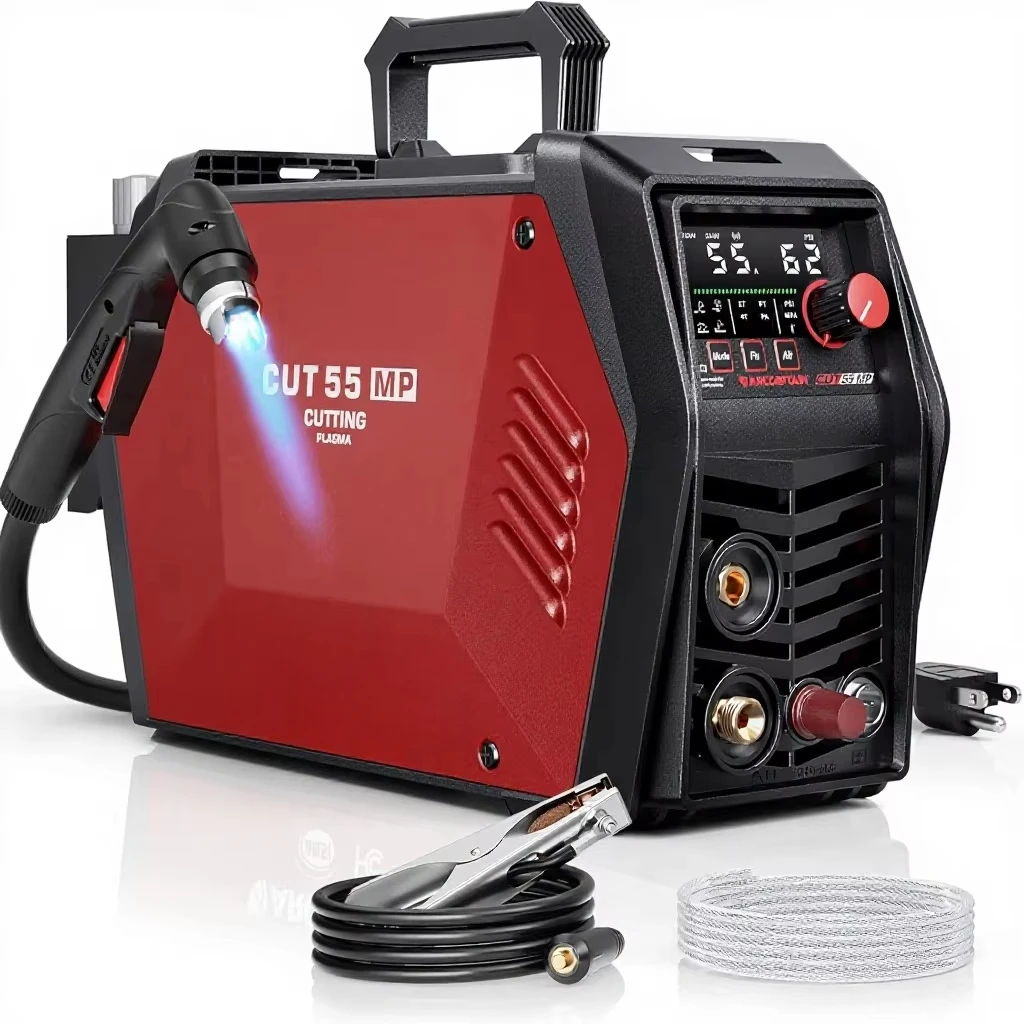 

Control CUT55MP Non-HF Plasma Cutter APP Control 55Amp Blowback Pilot Arc 120V 240V LED Display Metal Rust
