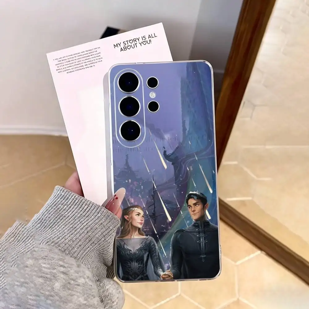 Чехол для телефона Acotar Court M-Mist And Fury для Samsung S25, S24, S21, S22, S23, S30, Ultra, S20, Plus, Fe, Note, 10, 9, 5G, прозрачный чехол.