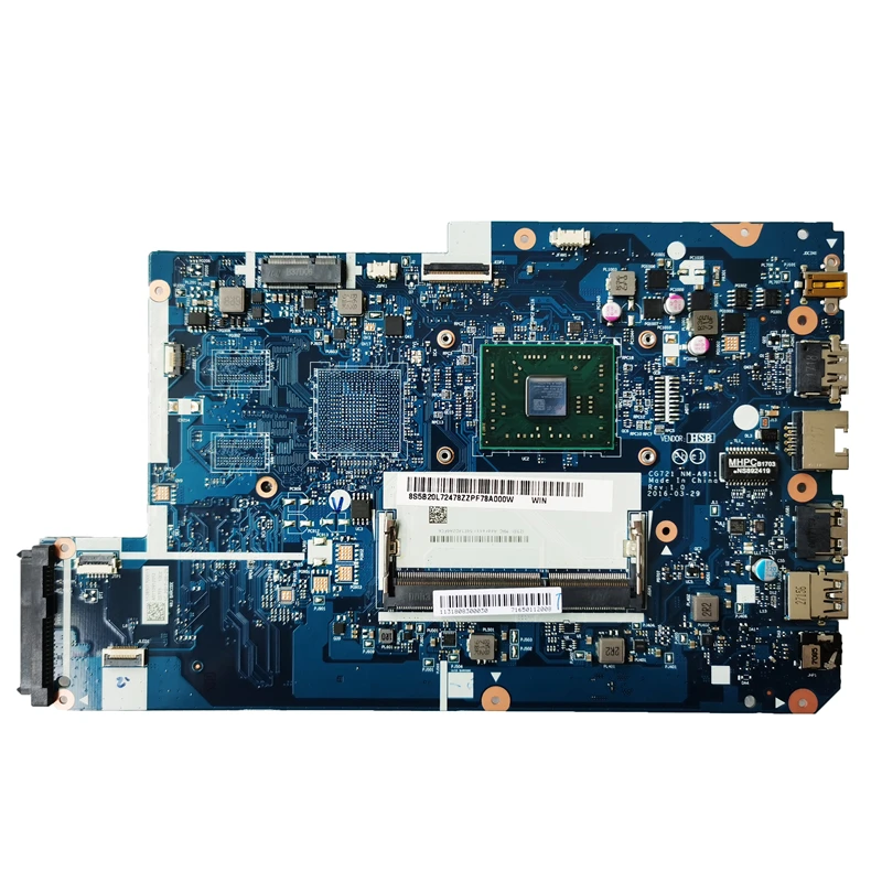 5B20L72478 Usado Fro Lenovo Ideapad 110-17ACL Motherboard NM-A911 Com E2-7110 UMA DDR3 100% Teste.