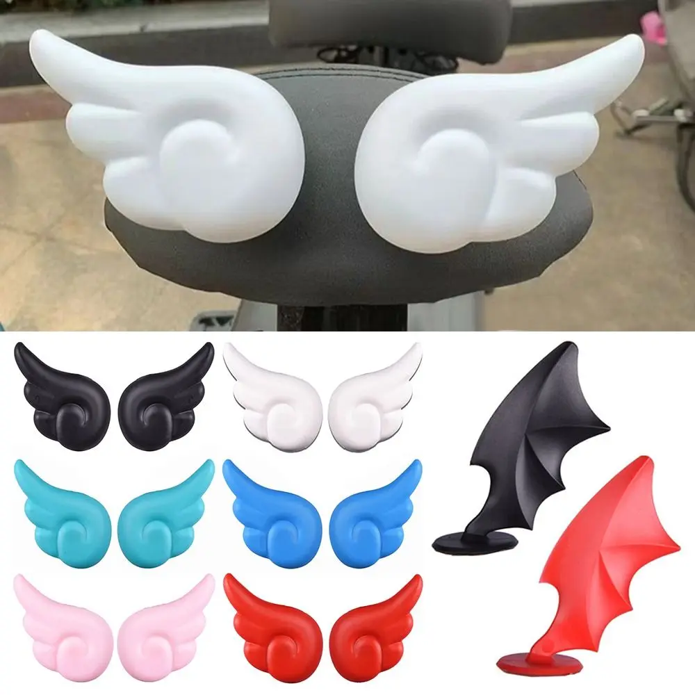 

2PCS Multicolor Bicycle Scooter Removable Helmet Decoration Angel Devil Wings Stickers Motorcycle Motorbike Easy to Install