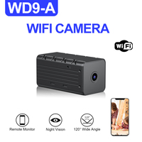 Wireless Remote Monitor Camera, WiFi, Mini Cam, Micro Cam, Tiny IP, Indoor Video Recorder, 1080P, WD9-A