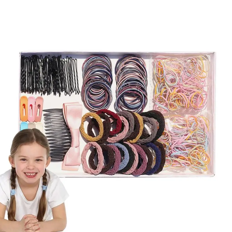 Colorful Hair Accessories Ponytail Holders Colorful Elastic Hair Bands Set Multicolor Hair Ties Fashionable Hair Tail Tools For