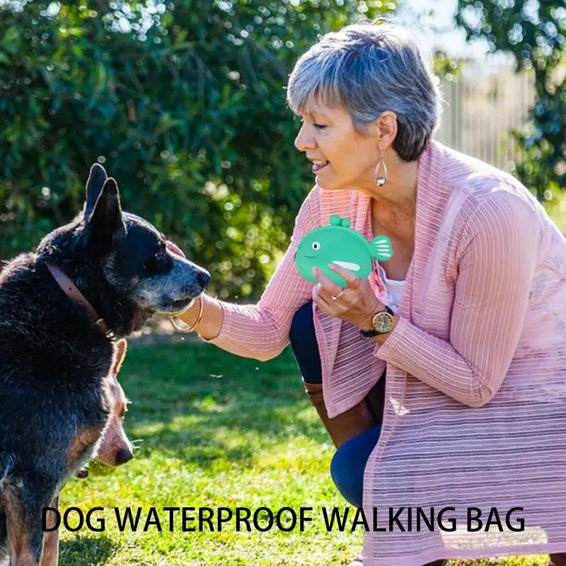 Dog Training Treat Bag Silicone Training Treat Dog Pouch Bag Waterproof Silicone Pet Training Bag For Hiking Outdoor Adventure