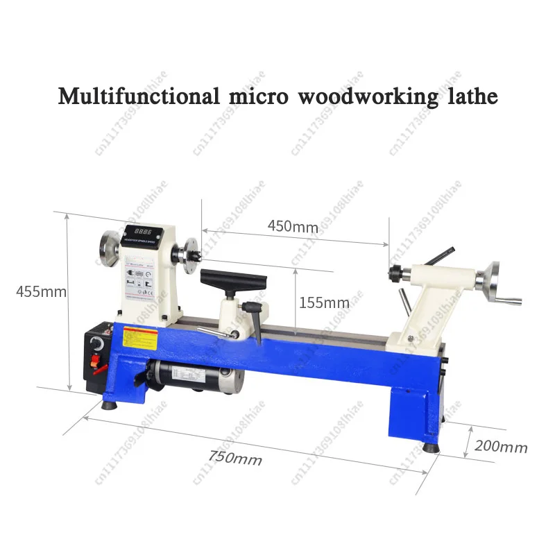 220V Multifunctional Miniature Woodworking Lathe Bead Machine Small Bracelet Rotating Lathe Household Wood Rotary Lathe Machine