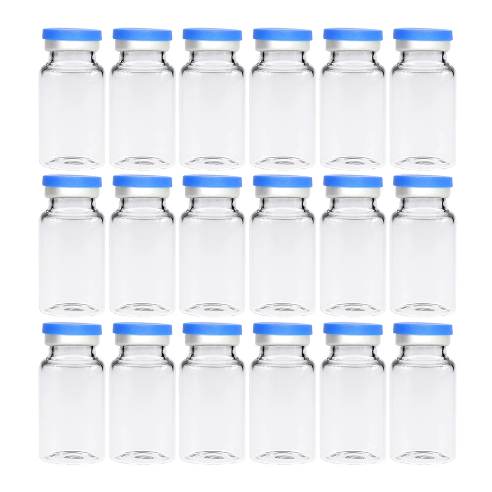 

30Pcs Glass Vials Small Medicine Bottles Leak Proof Airtight Caps for Liquid Samples Essential Oil Lab Glass Vial