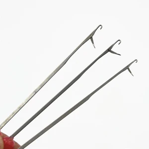 Renda Crochet Hook Jarum Rajut Pegangan Plastik Kecil Crochet Kait Rambut Tenun untuk Kepang 5 Buah / Banyak 10 rambut gimbal jarum rajut penjualan terbaik - №