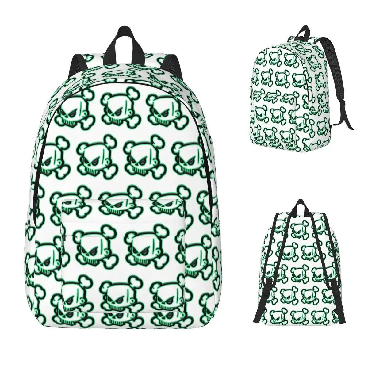 Ken Block Acrylic Skull Backpack Daypack Large Capacity Children BookBag School Bag Shoulder Bags for Men Women