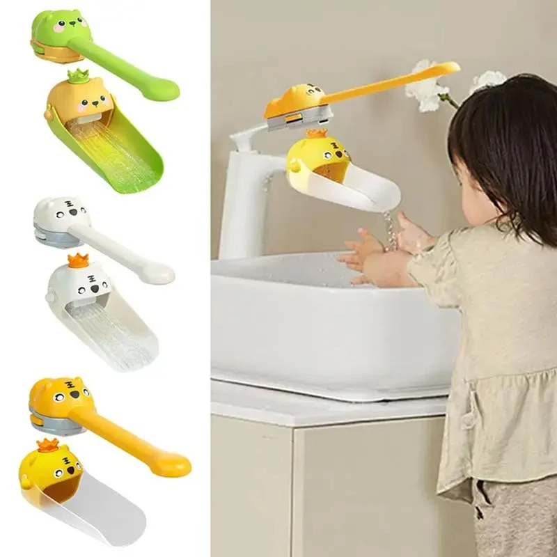 Cartoon Animals Faucet Extender For Kids Hand Washing In Bathroom Sink Accessories Kitchen Convenient For Baby Washing