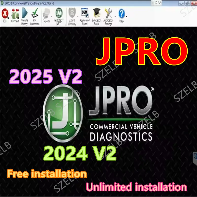 JPRO 2025v2 /2024 v2 Commercial Fleet Diagnostics  +Unlimited installation+ install video+ free help install