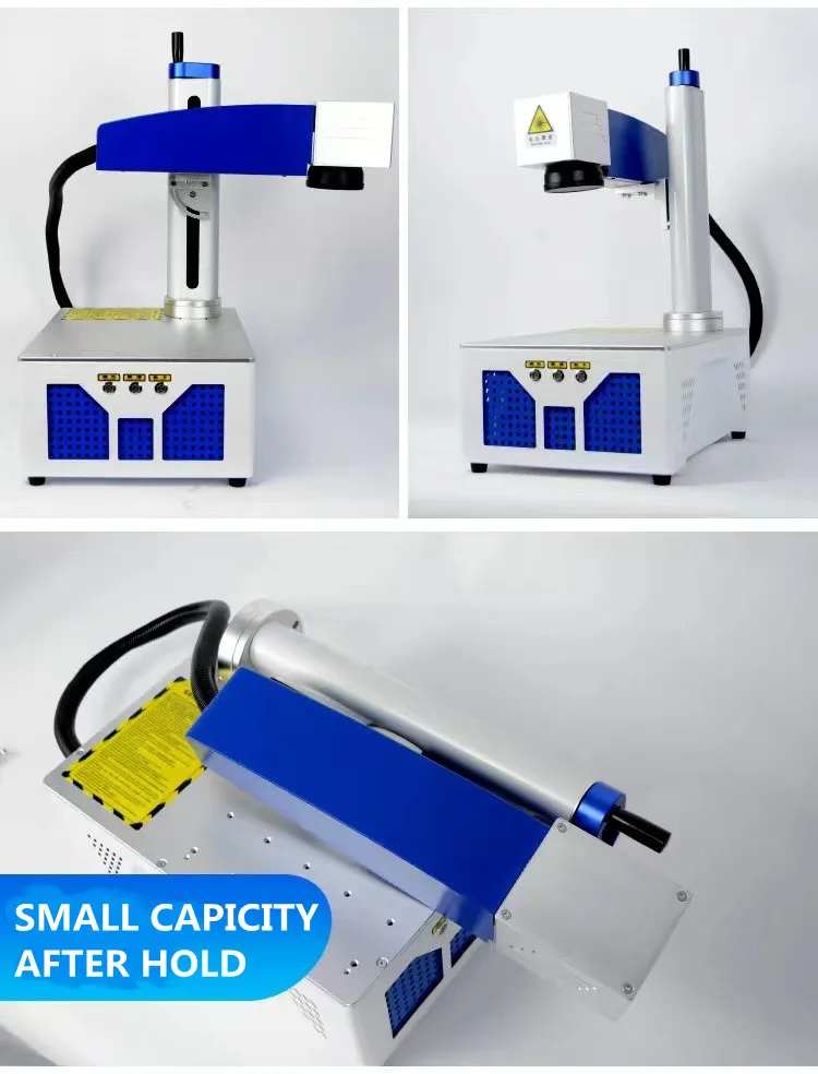 20w 30w 50w 70w 100w Portable Mini Raycus Fiber Laser Marking Machine For Metal Jewelry Plastic Steel Aluminum Gold Silver Ring