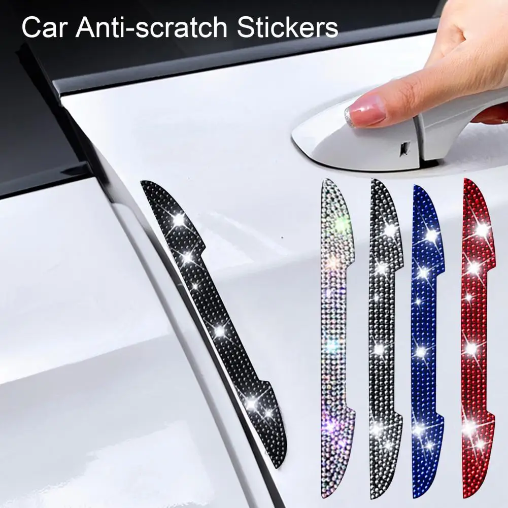 

8Pcs Bling Car Rear View Mirror Anti-Scratch Stickers Protector Auto Door Handle Edge Guards Anti-Collision Strip Decal Car Exte