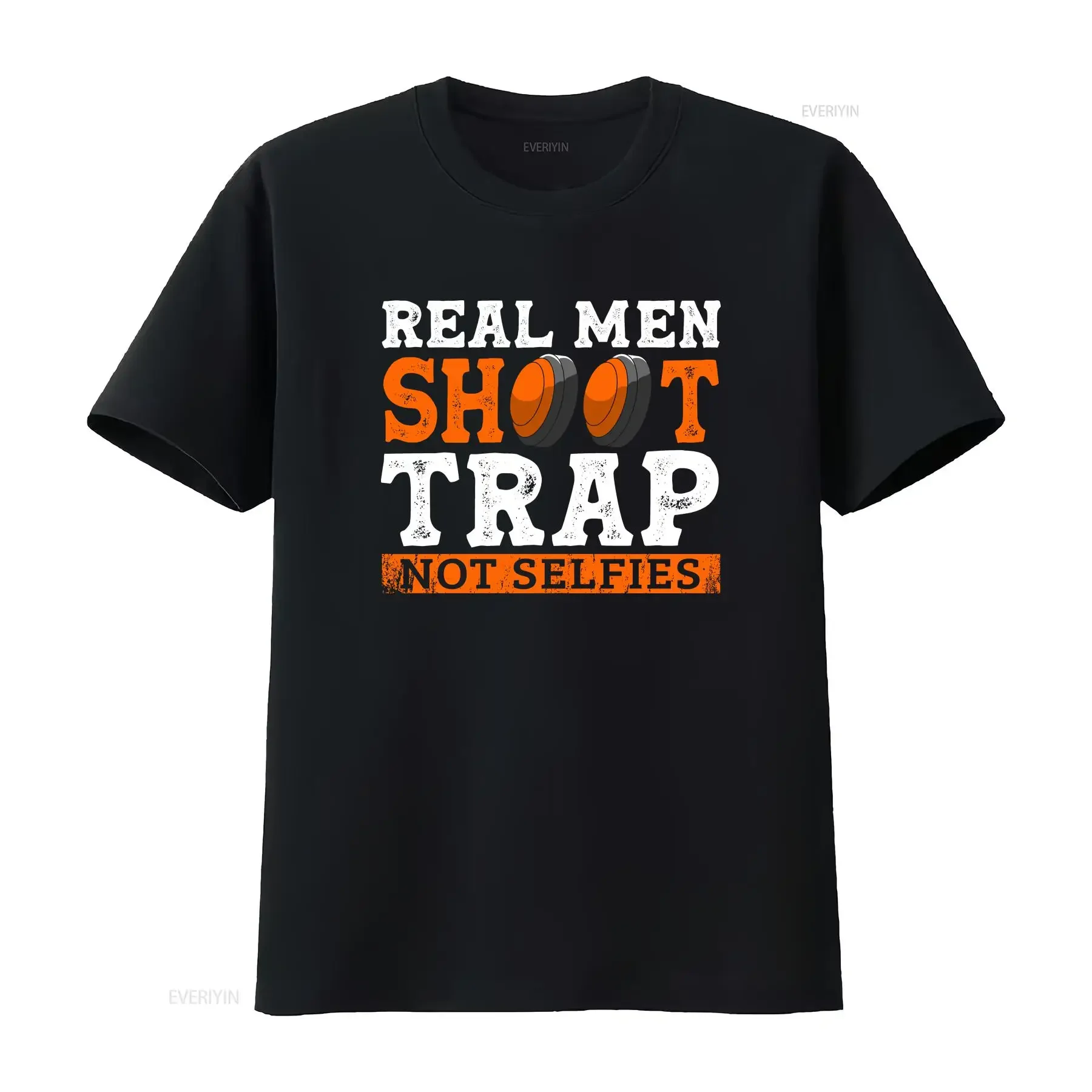 Real Men Shoot Trap Not Selfies T Shirt Clay Pigeon Shooting Target Sport Bird Lover vintage Washed homme Comfortable Soft