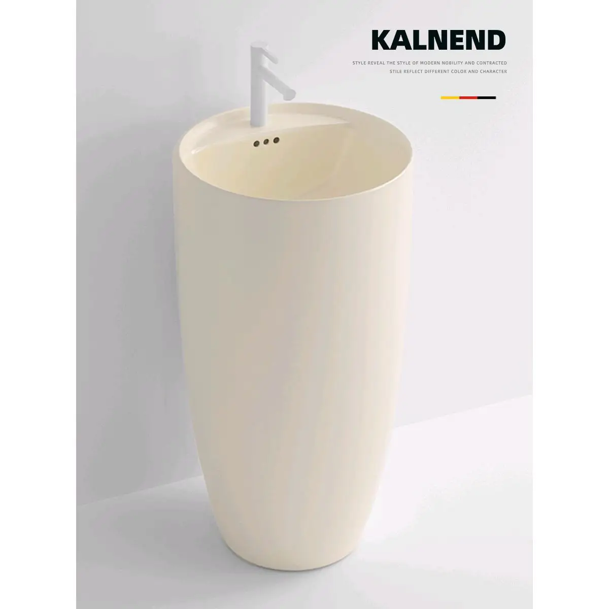 CX integrated column basin ceramic balcony circular bed and breakfast bathroom column type washbasin