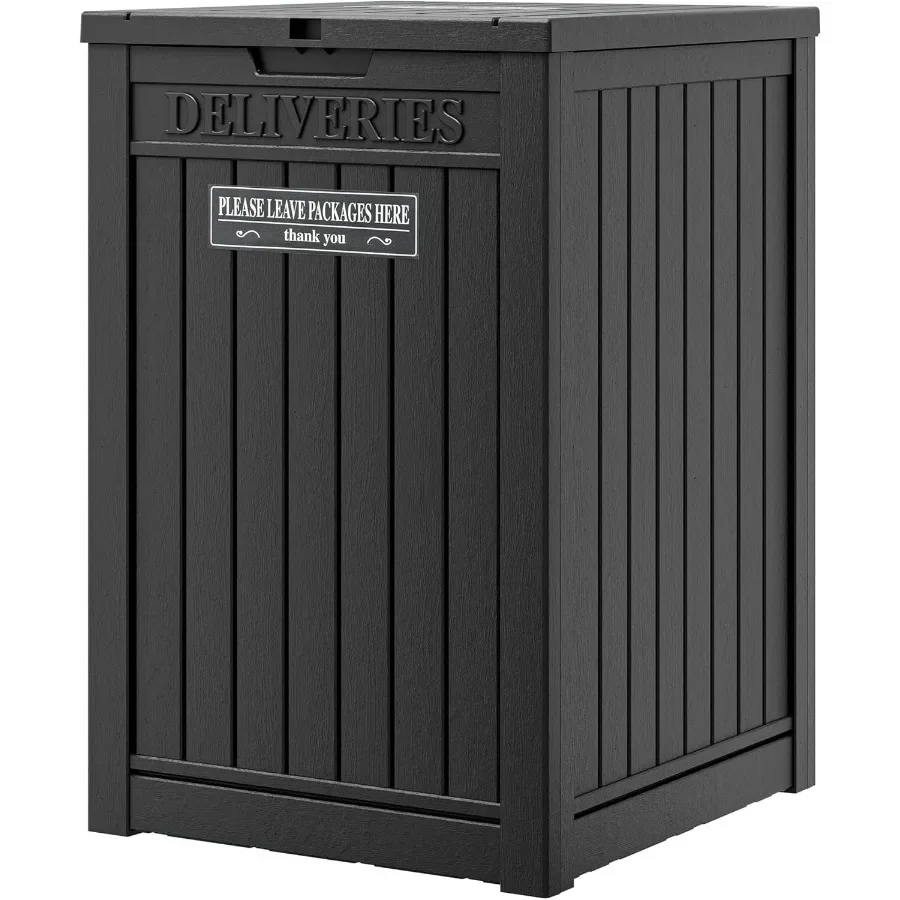 

Коробка для доставки посылки для наружного хранения емкостью 48 галлонов с запираемым безопасным большим двойным стенком из смолы для использования на открытом воздухе. Доставка Waterp.