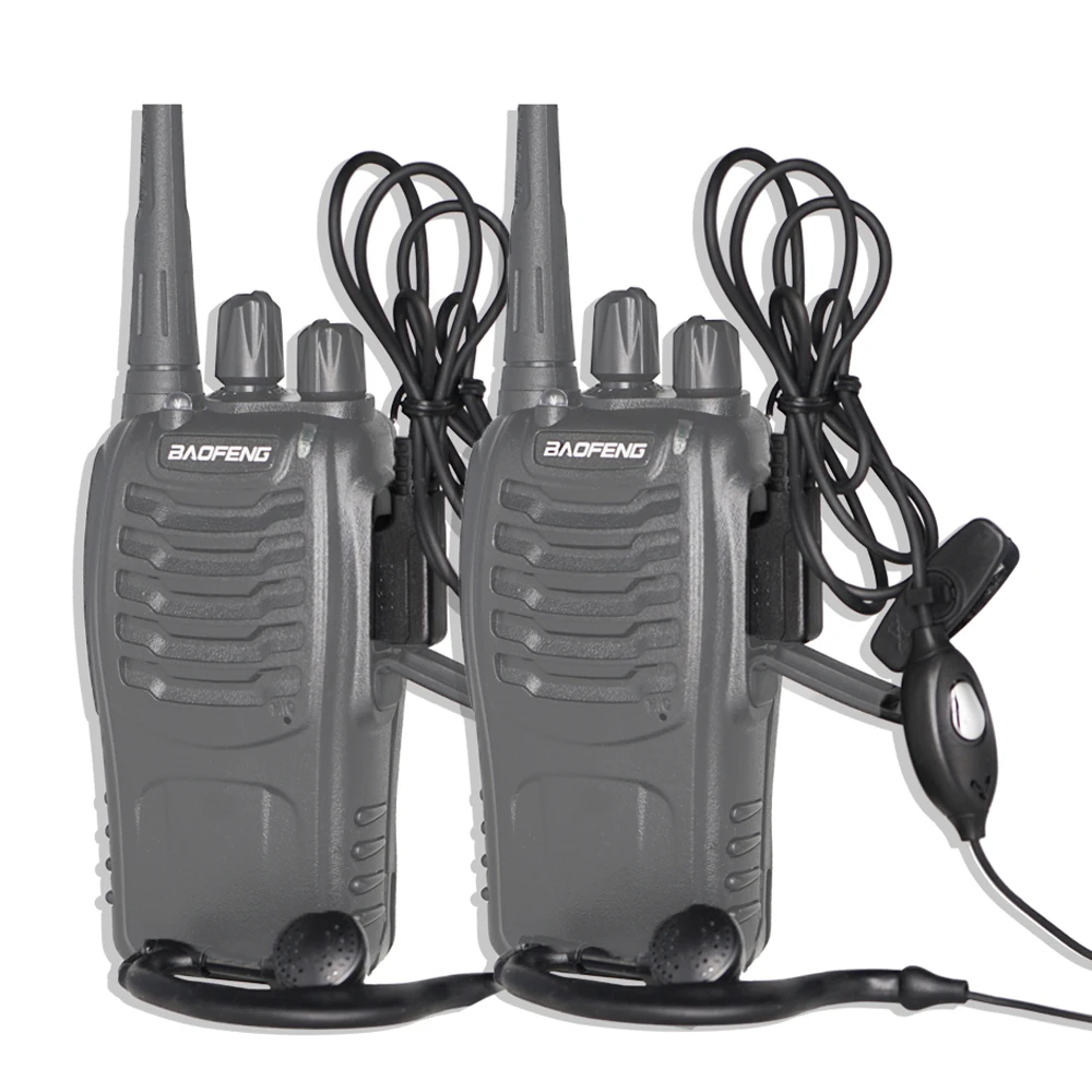 Walkie Talkie Headset Kopfhörer 2 Pin K Port Zwei Weg Ham Radio Lautsprecher Mic Ohrhörer Für Baofeng BF-888S UV5R UV82 BFR5 Kopfhörer – Detail 10