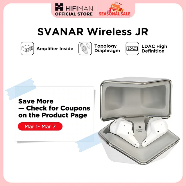 HIFIMAN SVANAR Wireless Jr. Noise Cancelling Bluetooth In-Ear Hi-Fi Earphones