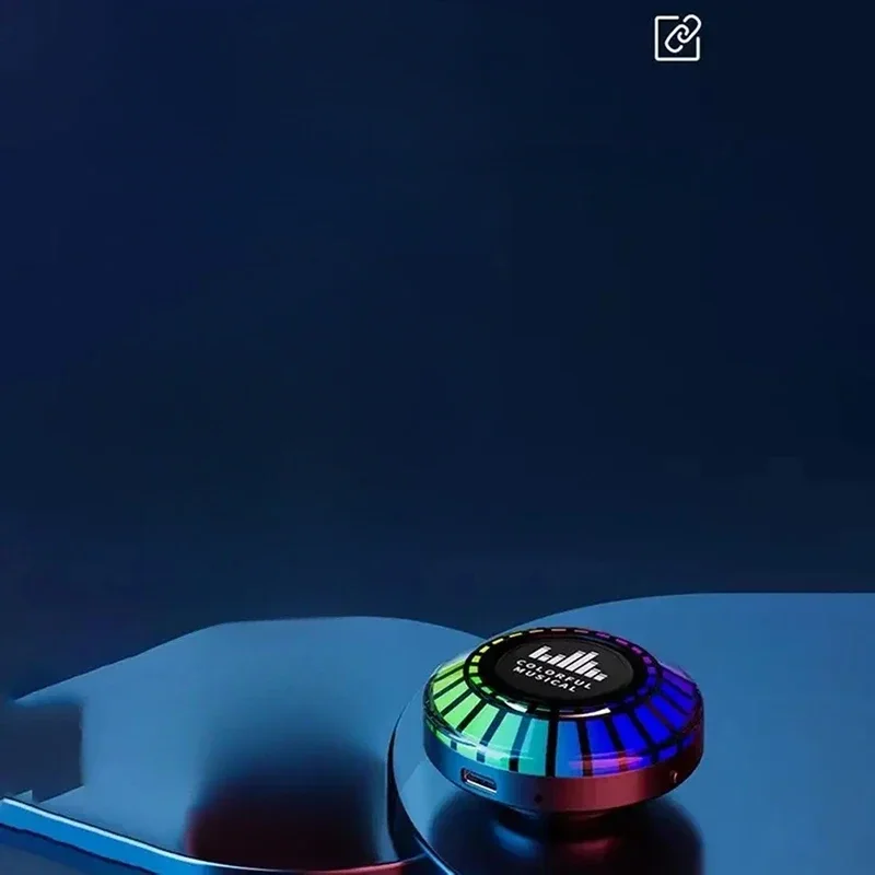 New car magnetic music rhythm lamp atmosphere light RGB LED strong magnetic  interiors decoration Gifts for Men Women