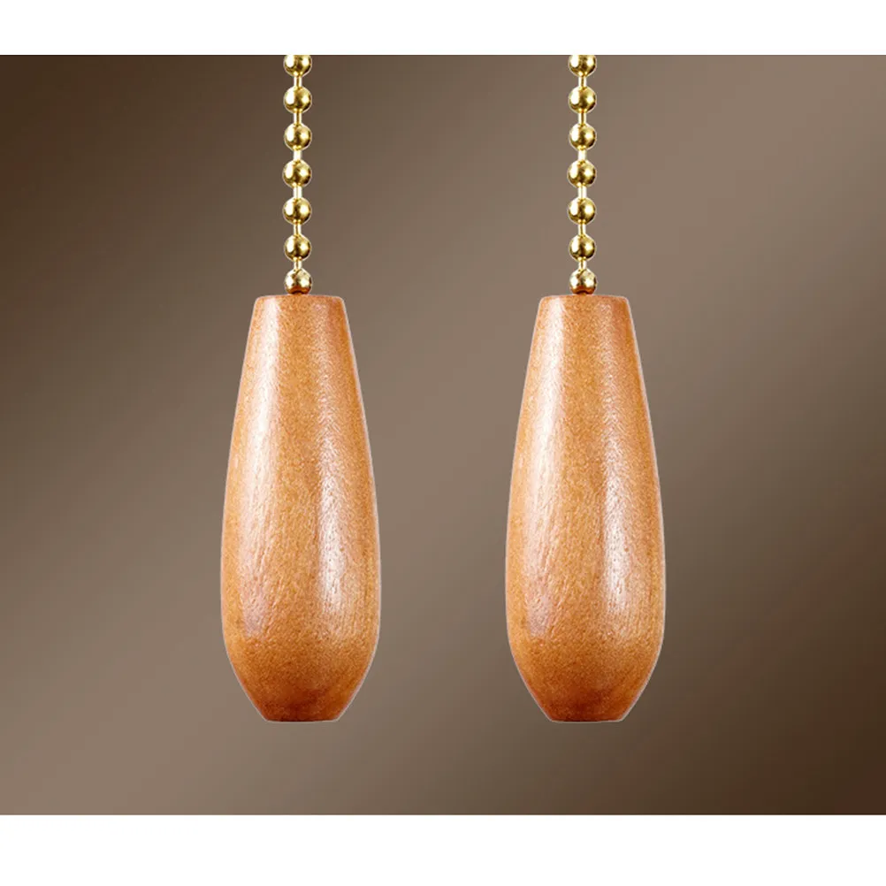 3Pcs Wooden Chandelier Pendant Fan Pull Chains Fashion Home Decoration Unique Design Chandelier Chain Pendant Fan Lamp Ornament