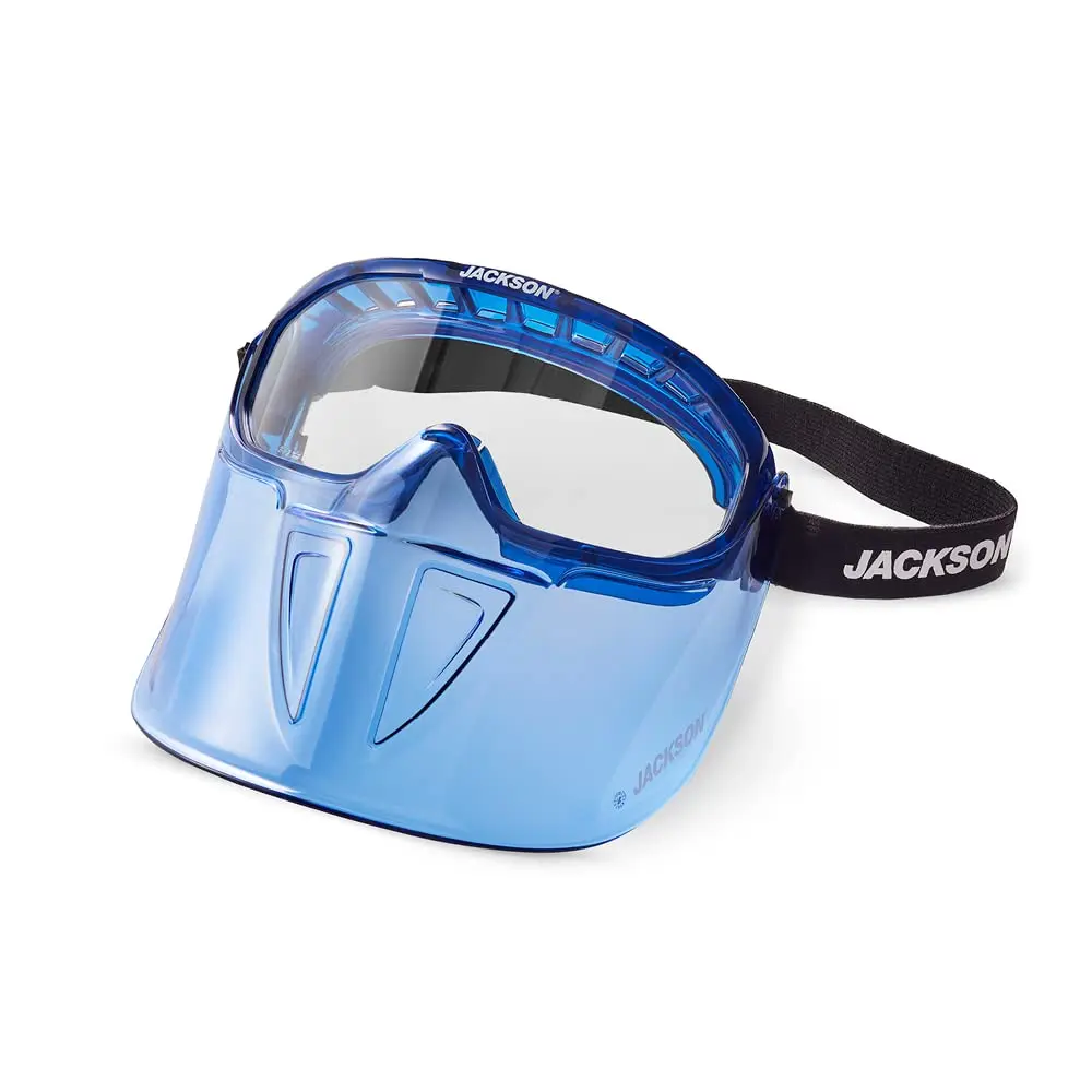 

Anti-Fog Safety Goggles with Detachable Face Shield, Fits Over Glasses - ANSI Z87.1 Clear Lens for Men and Women