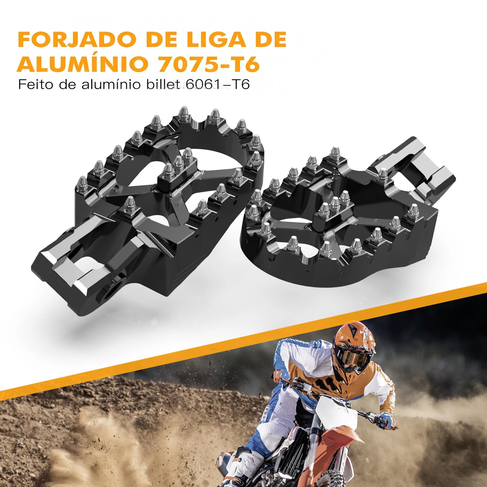 NICECNC Fußrasten 57mm für KTM EXC 300 EXCF 350 2017-2023 und Husqvarna TE 300 250 FE 350 FE 450 FE 501 – Detail 9