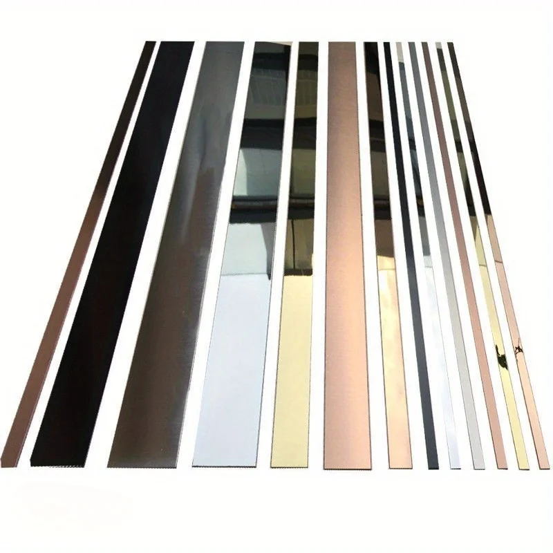 1 Roll Gold Wall Sticker Stainless Steel Flat Decorative Lines Titanium Wall Ceiling Edge Strip Mirror wall decor stickers