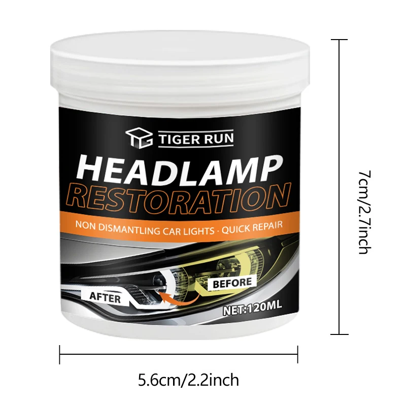 Restauration des phares de voiture, polissage, dissolvant de rayures, réparation, pâte de nettoyage, élimine l'oxydation, liquide de polissage des phares