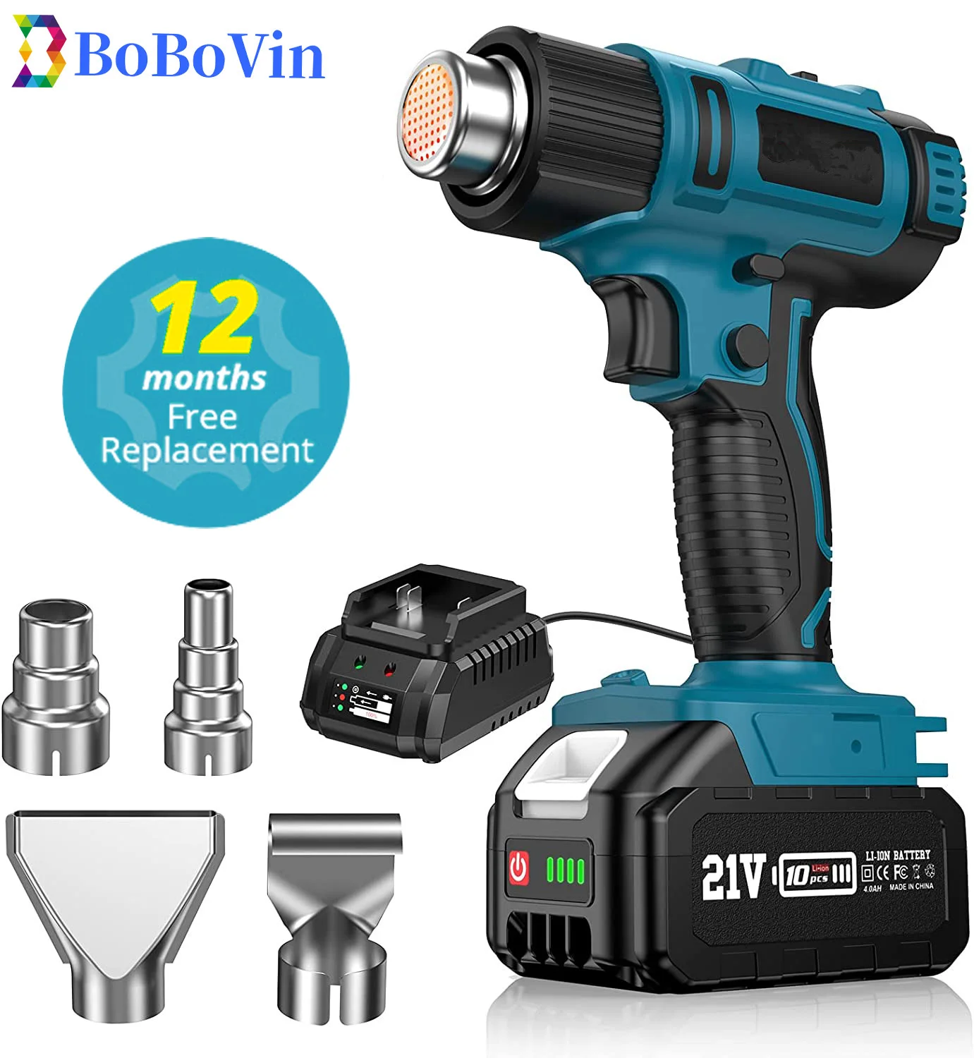 

18V-21V Cordless Hot air gun, Adjustable Temperature Heat Gun, Wireless Charging Welding Makita Aluminum Battery