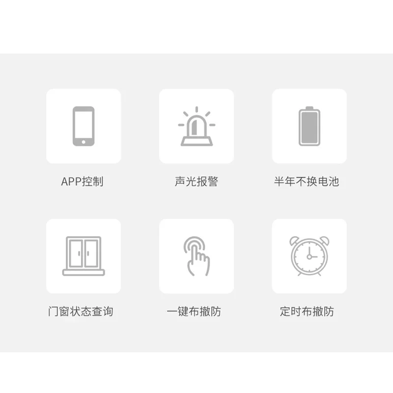 TuyaWIFI suono-luce porta magnetica porta e finestra allarme scena collegamento antifurto visualizzazione remota del telefono cellulare Promemoria APP