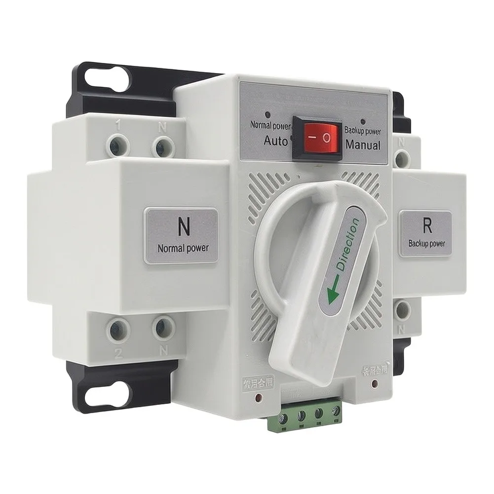 For mini Circuit Breaker Compatible 2P Automatic Transfer Switch 220V 63A Designed for Dual Power Applications