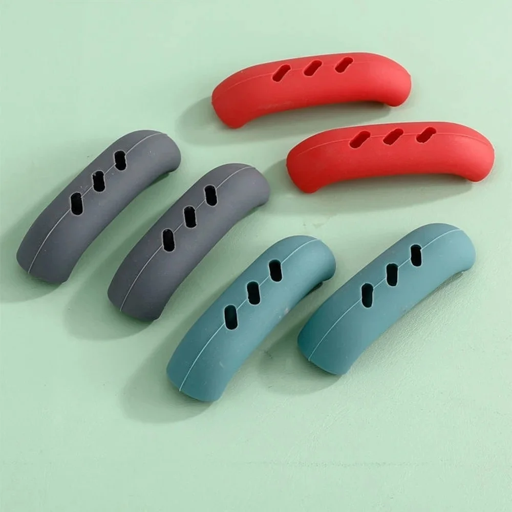 2Pcs Silicone Pan Handle Cover Heat Insulation Assist Handle Holder Grip Sleeve Steamer Casserole Pan Handle Holder Kitchen Tool view 4