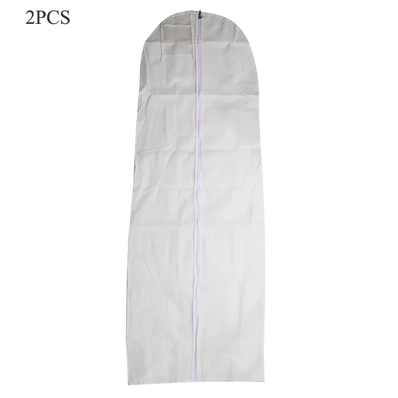 Housse De Protection Robe De Mariée 180 Cm - Sac De Rangement Blanc Avec Fermeture Éclair Pour Robes Longues