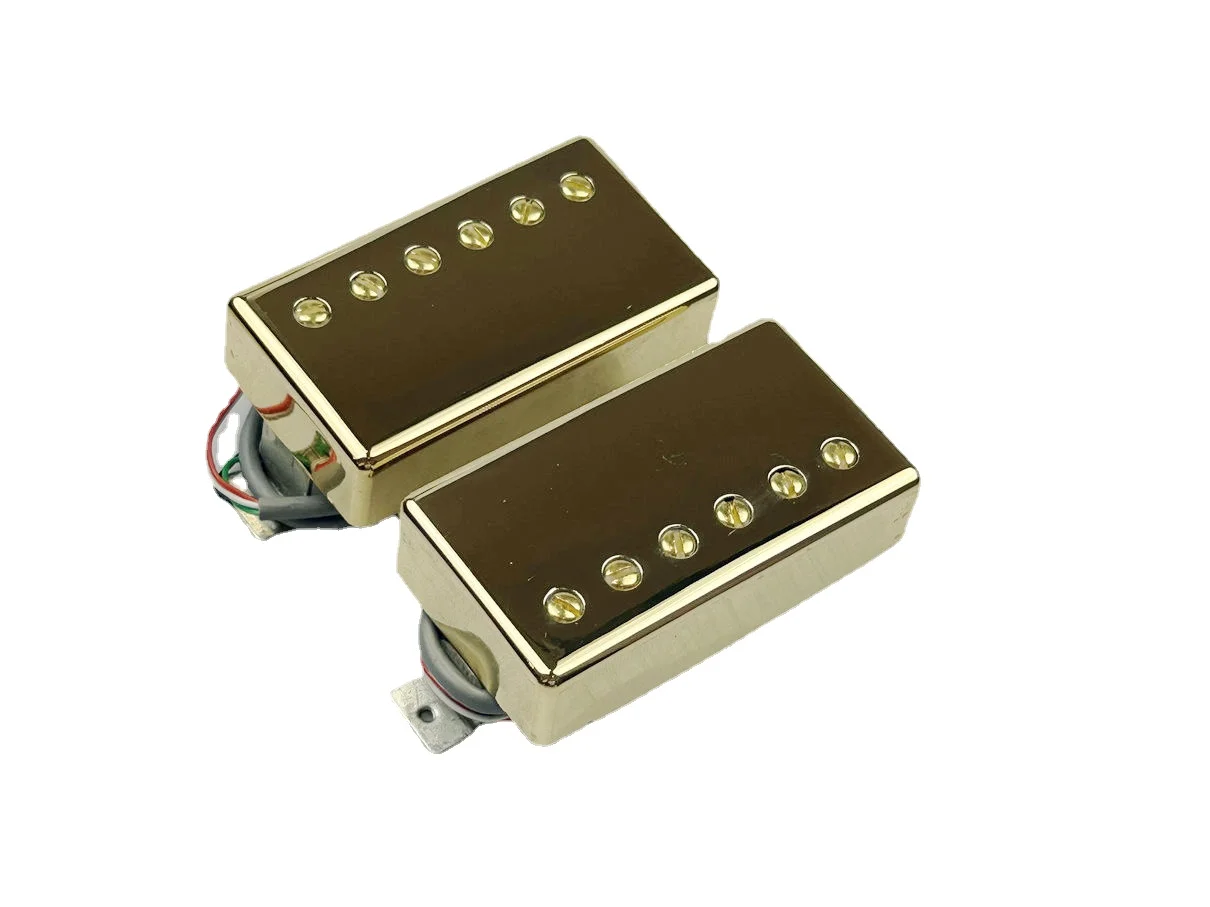 

Alnico V Guitar Pickups Gib 498R 498T Humbucker Pickup Set Golden Cover For GIB Electric Guitar