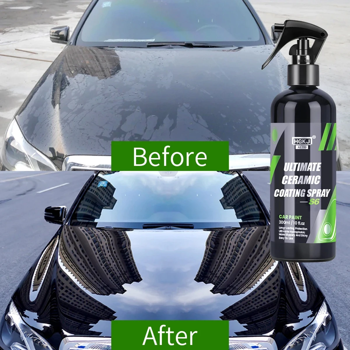 Car Ultimate Ceramic Coating Spray High Protection Super Hydrophobic Protect More Shine Car Cleaning Nano Polishing Spray S6