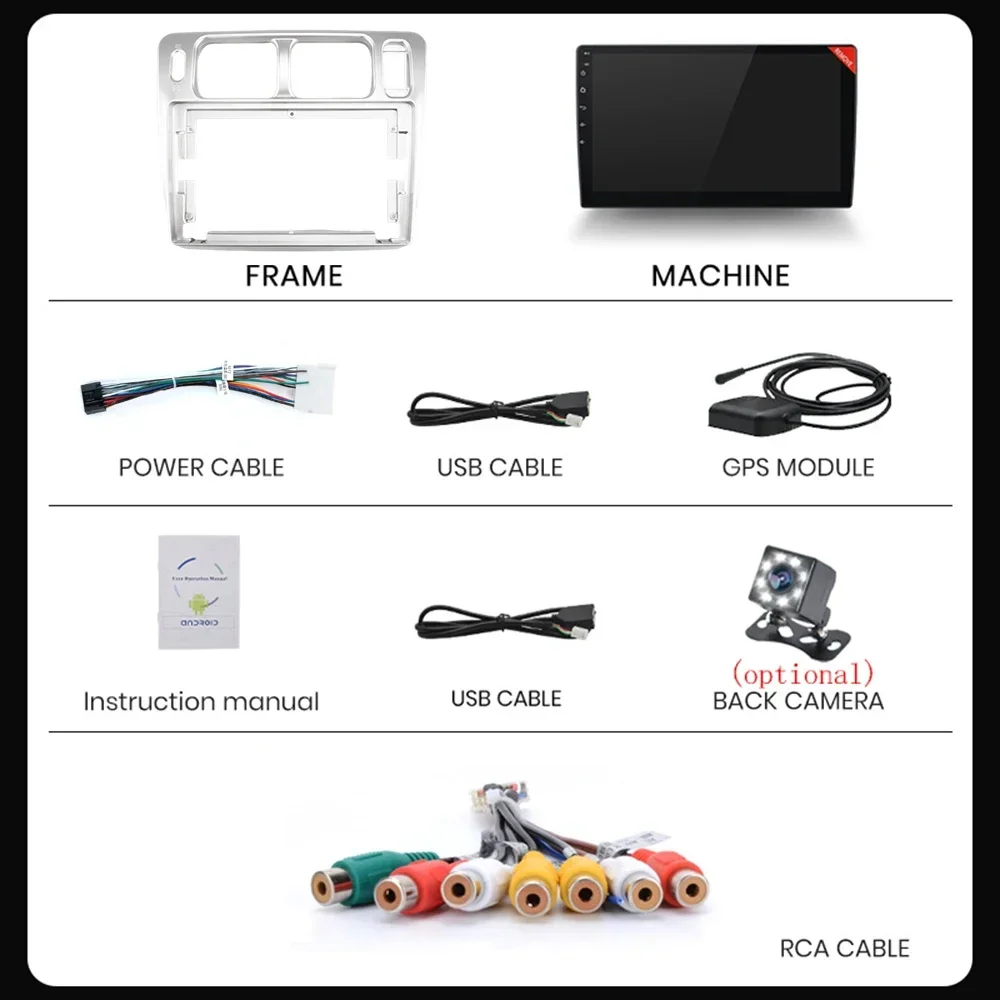 Android 13 2din For Mitsubishi Pajero IO 1998-2007 Car Radio 4G WIFI Player Carplay Android Auto GPS Navigation No DVD