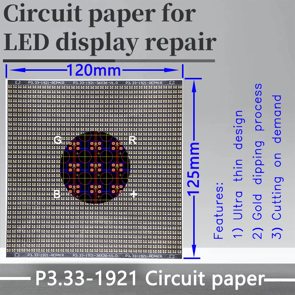 P3.X Series Circuit Paper,LED Module PCB Pad Repair ,P3.33-1921 120X125mm Pad Paper ,Used for repairing damaged PCB pads