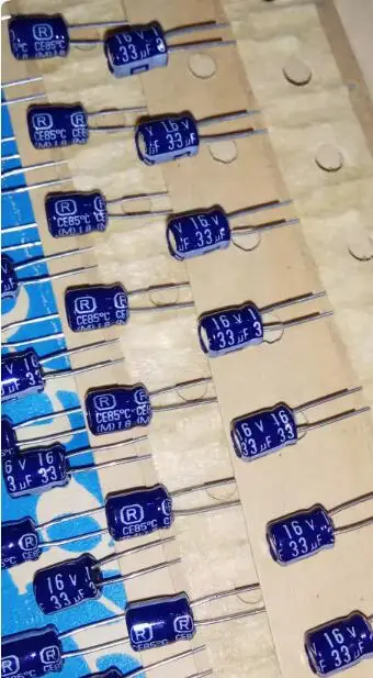 30pcs/lot Original Japanese RUBYCON 16V 33UF old blue robe MS7 fever audio electrolytic capacitor 5X7 free shipping