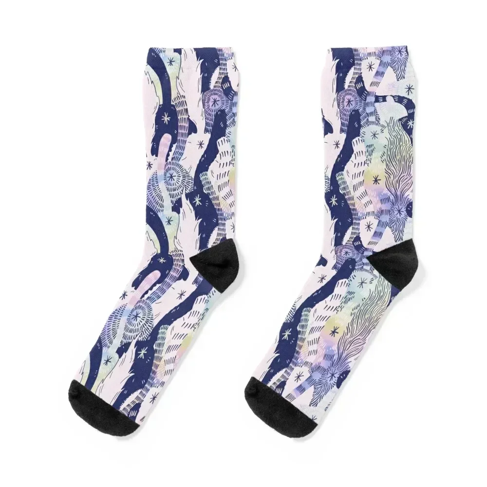 Cat Butts in Holographic Socks Novelties snow gift Sports Boy Child Socks Women's