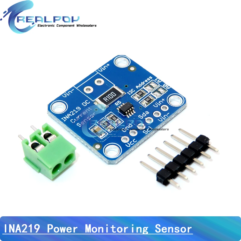 INA219 Bi-directional DC Current Power Supply Sensor Breakout Module DIY 3V-5V IIC I2C Power Monitoring Sensor Module