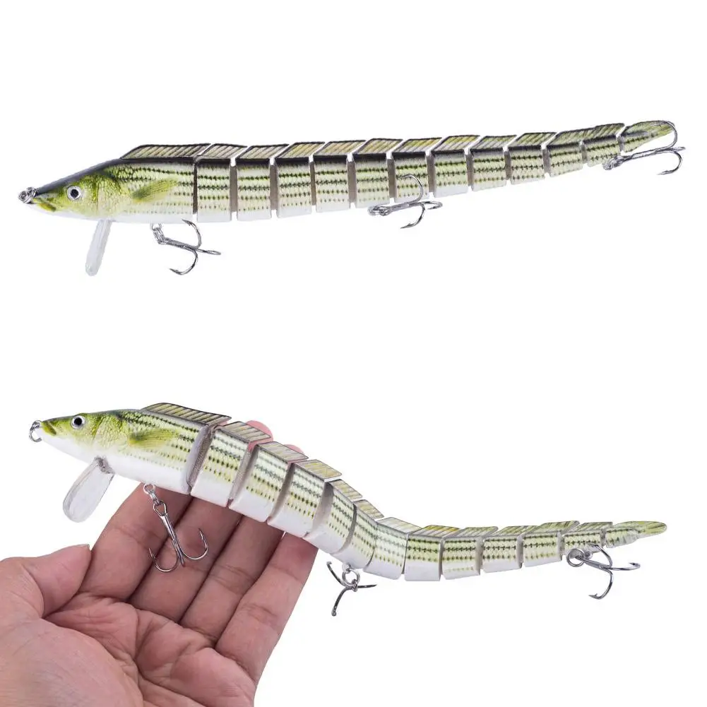 

Jointed Pencil Bait 3 Section Fishing Lure 23cm / 8.97" Needle Sinking Swimbait For Bluefish Seabass Tackle Y1N4
