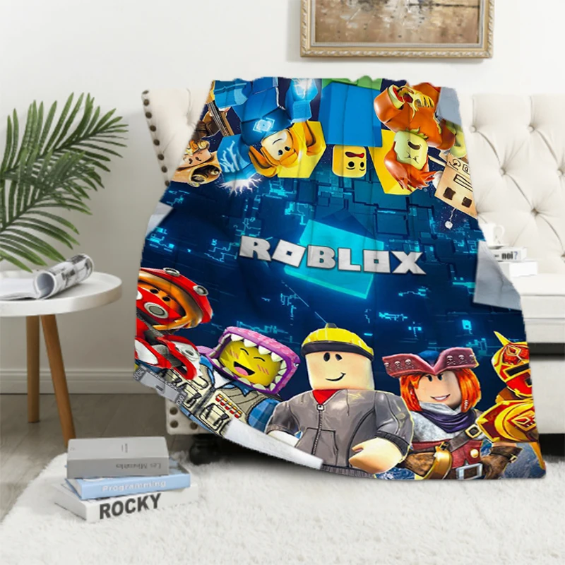 Hot Game R-RobloxES Blanket Soft Plaid With Print Microfiber Bedding Bed Blankets for Decorative Sofa Throwing Catnap Downy Knee