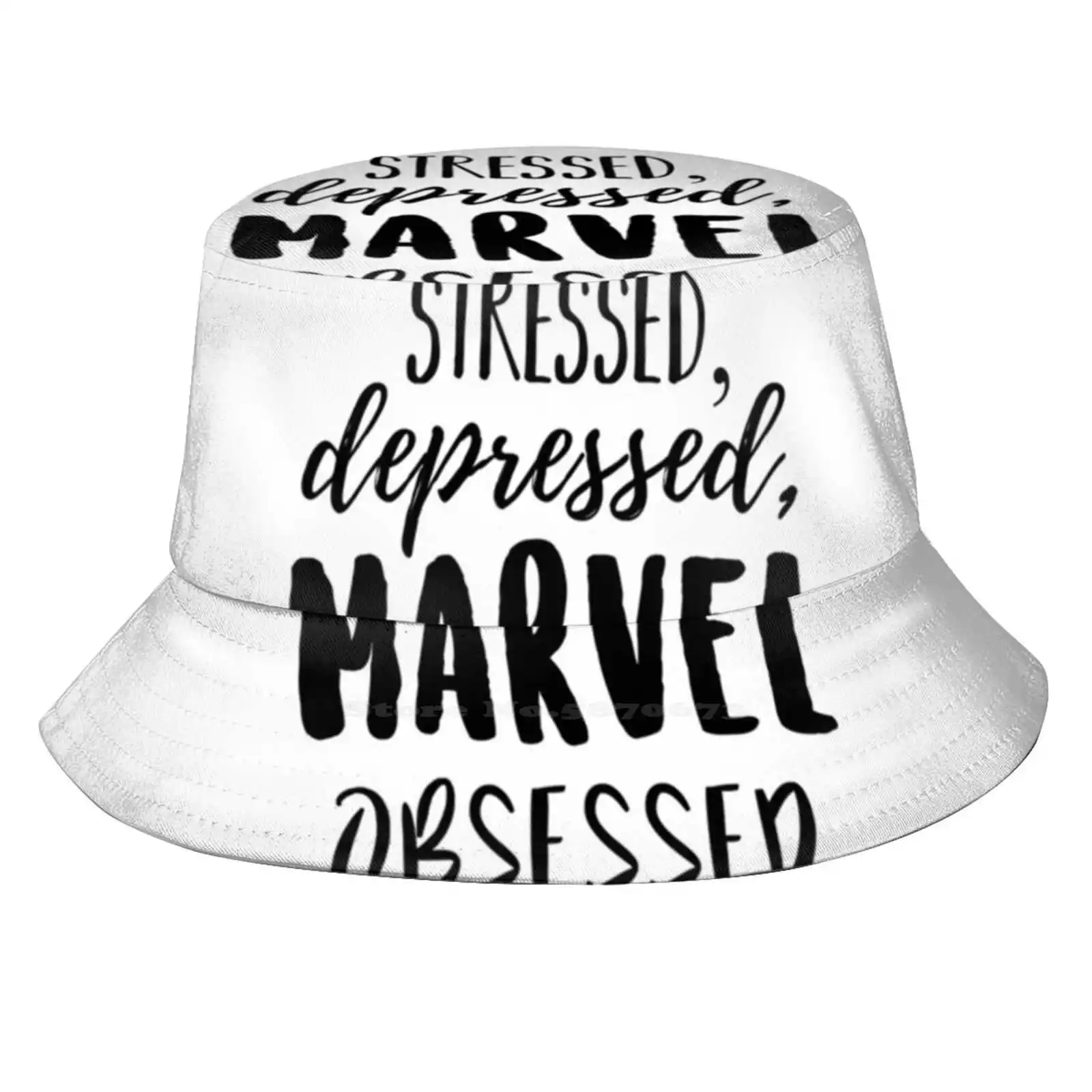 Stressed , Depressed , Obsessed Fishing Hunting Climbing Cap Fisherman Hats Cinematic Universe Hawkeye