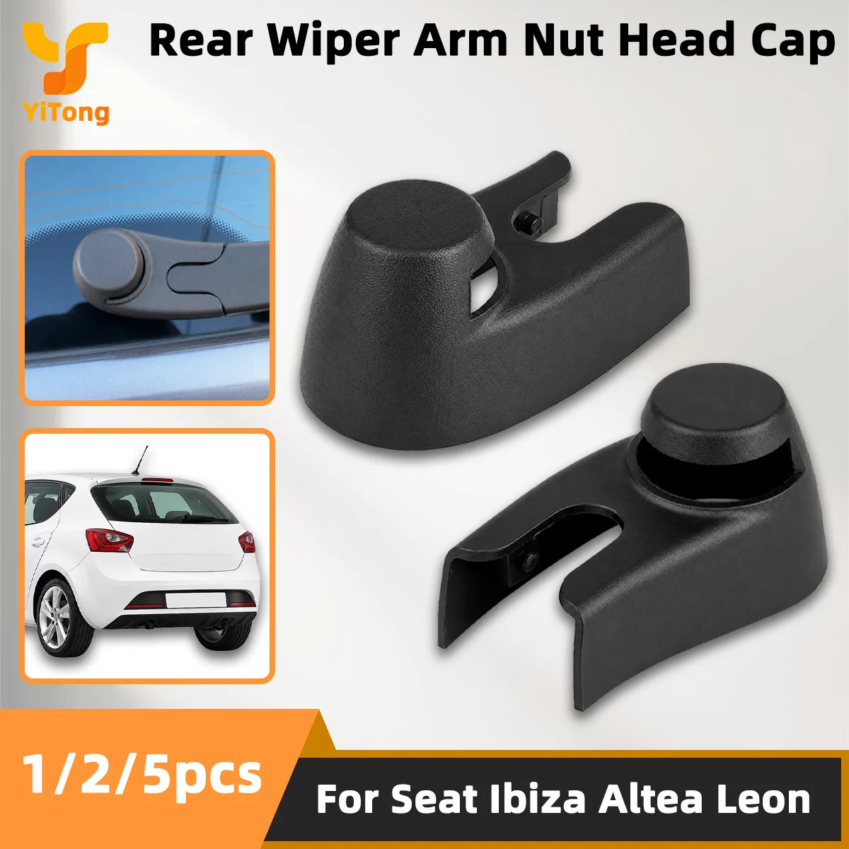Yitong 1/2/5PCS Rear Wiper Arm Nut Head Cap OEM 5P0955435B Fit For Seat Ibiza Altea Leon Rear Windscreen Wiper Cover Protector